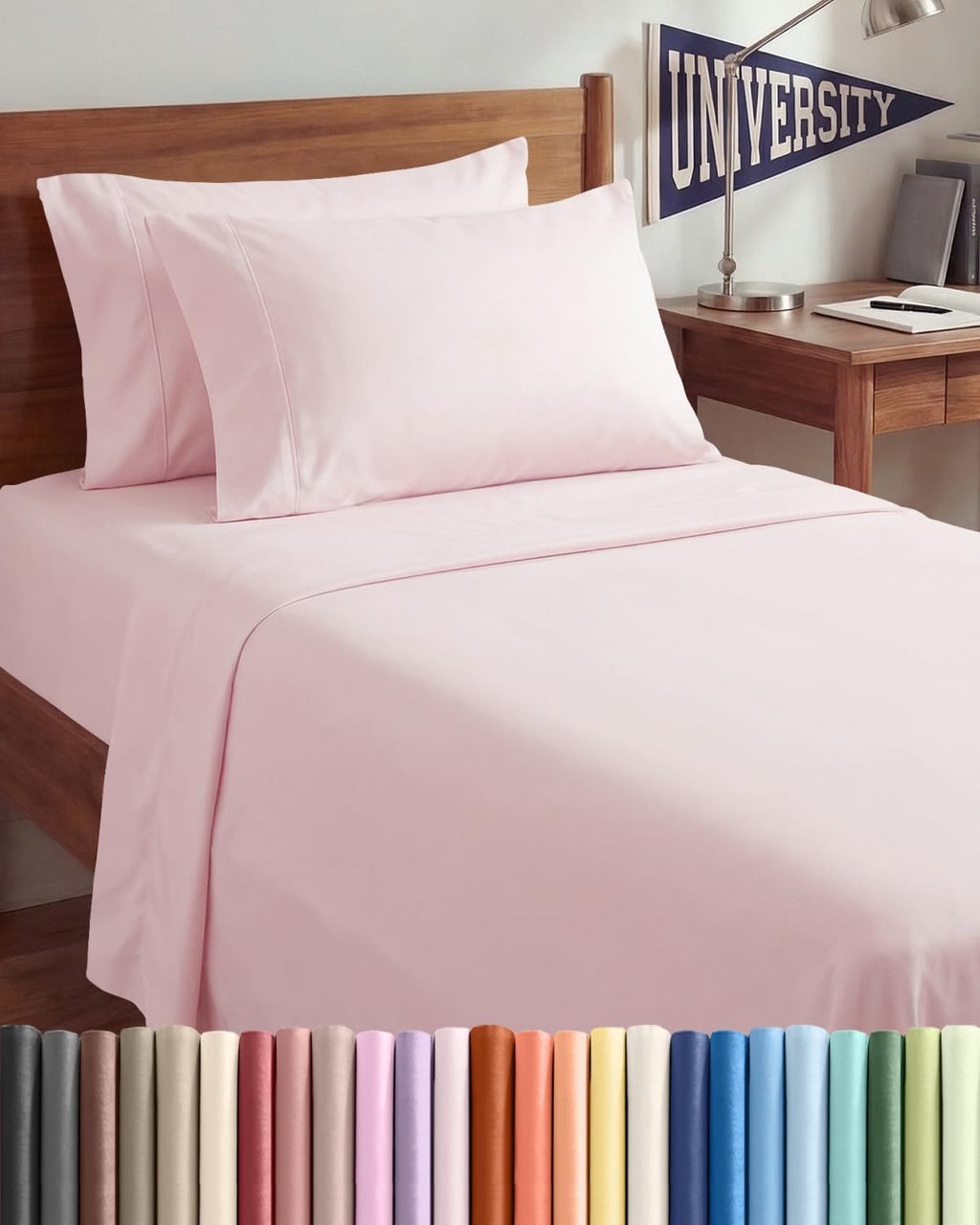 Twin XL 4 Piece Sheet Set - Comfy, Breathable & Cooling - Soft Hotel Luxury Bedding for Women, Men, Kids, Teens and Children - 1 Flat & 1…