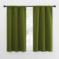 NICETOWN Kitchen Curtains, Short Blackout Curtains & Drapes, Thermal Insulated Rod Pocket Window Treatment Draperies for Nursery (Olive…