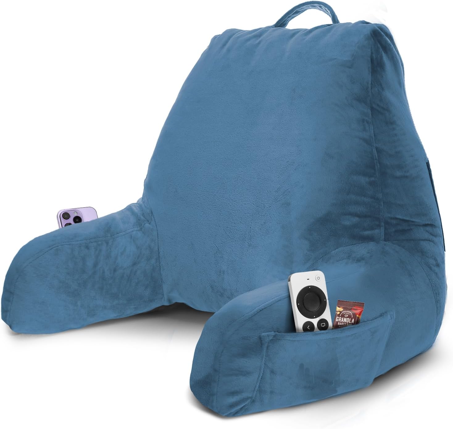 Nestl Reading Pillow with Shredded Memory Foam, Designed for Sitting Up in Bed and Couch, Back and Arms Adjustable Support for Adult &…