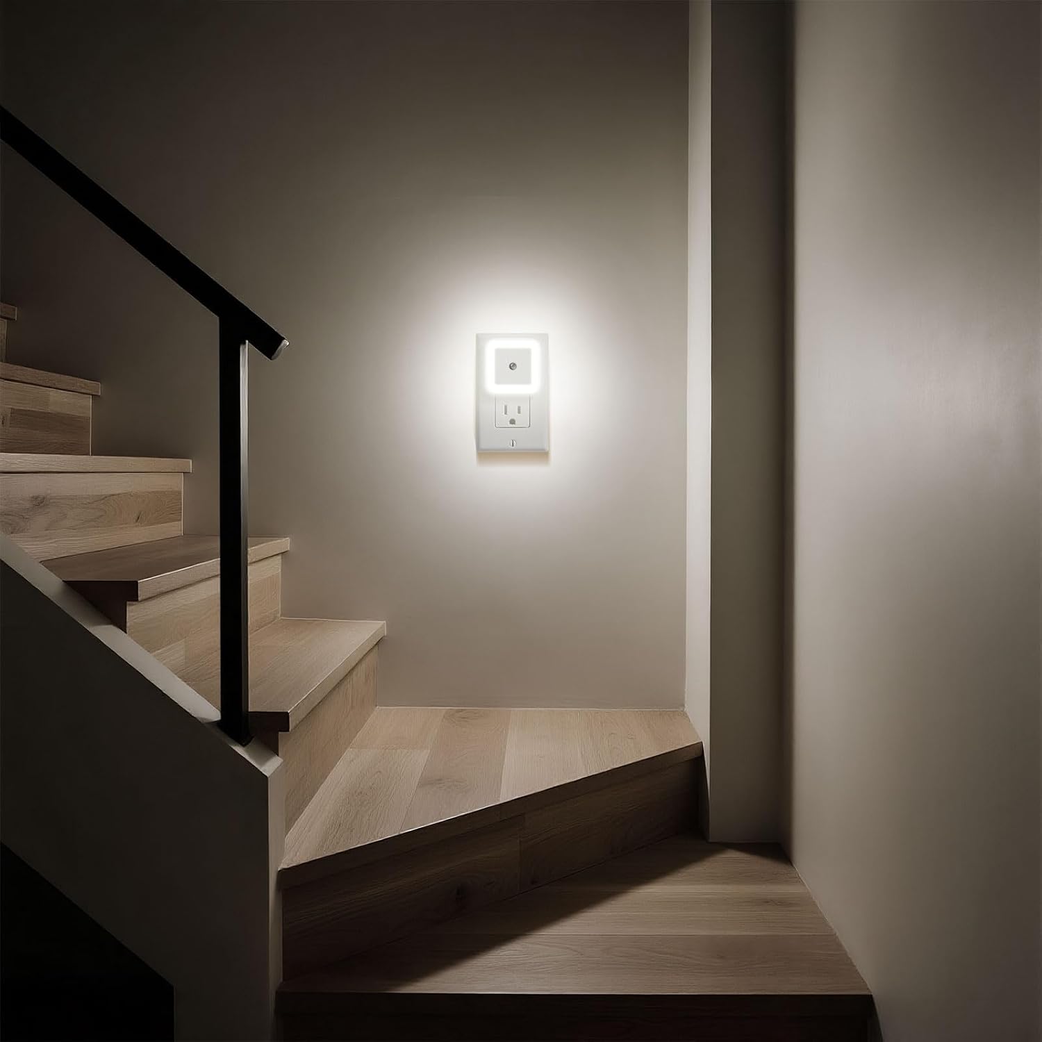 Night Light, 0.5W Daylight White LED Plug-in Night Light with Dusk to Dawn Sensor, Pack of 6 - Designed for Kids Room, Bedroom, Bathroom…