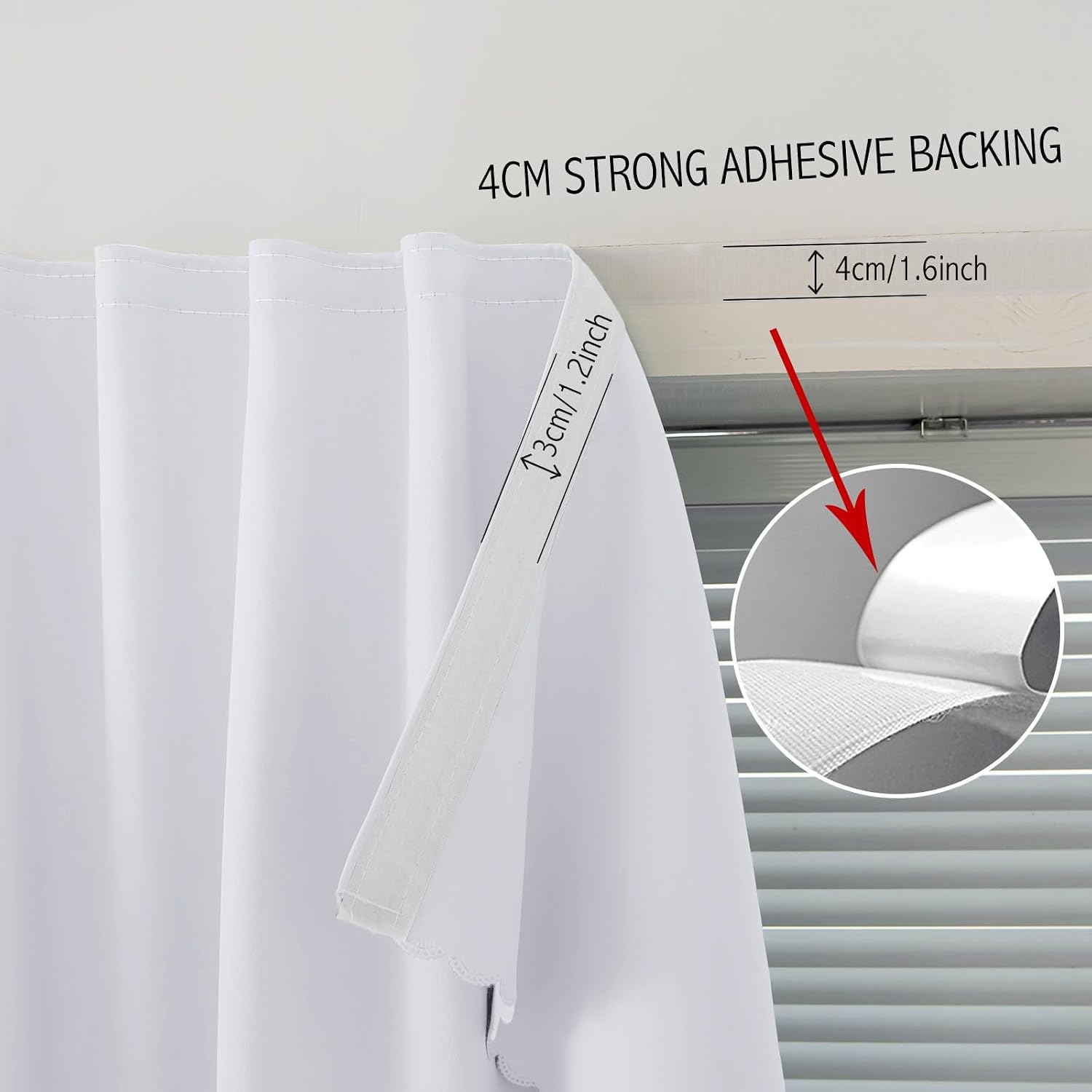Self Adhesive Curtains Portable Blackout Curtain Simple and Easy to Install Bedroom Window Thermal Lnsulated Kitchen Room Darkening Black…