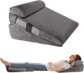 Wgakced 3Pcs Wedge Pillow Set for After Surgery, Acid Reflux Relief, Adjustable Bed Wedge Pillows for Sleeping, Anti Snore, Memory Foam Trian…