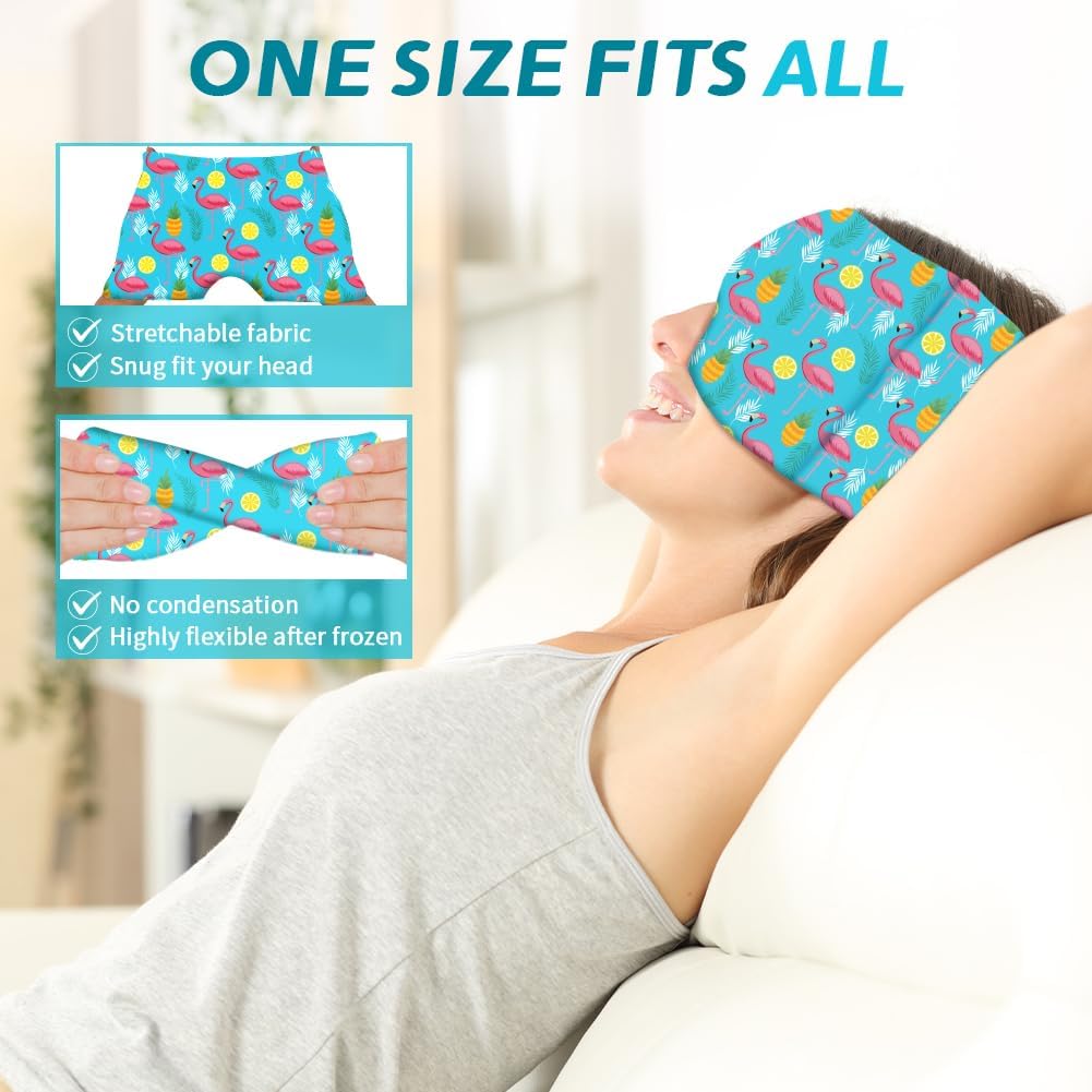 Conbella Migraine Relief Cap, Soothing Headache Ice Face Mask Products, Hot and Cold relaxation, Migraine Headache Relief Cap for…