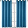 BGment Blackout Curtains - Grommet Thermal Insulated Room Darkening Bedroom and Living Room Curtains, Set of 2 Panels (52 x 45 Inch, Steel…