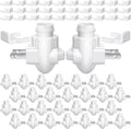 Tuanse 30 Sets Plug in Night Light Module Night Light Base with Shade Mounting Clip Plastic Lights Rotating Base for Making Your Own…