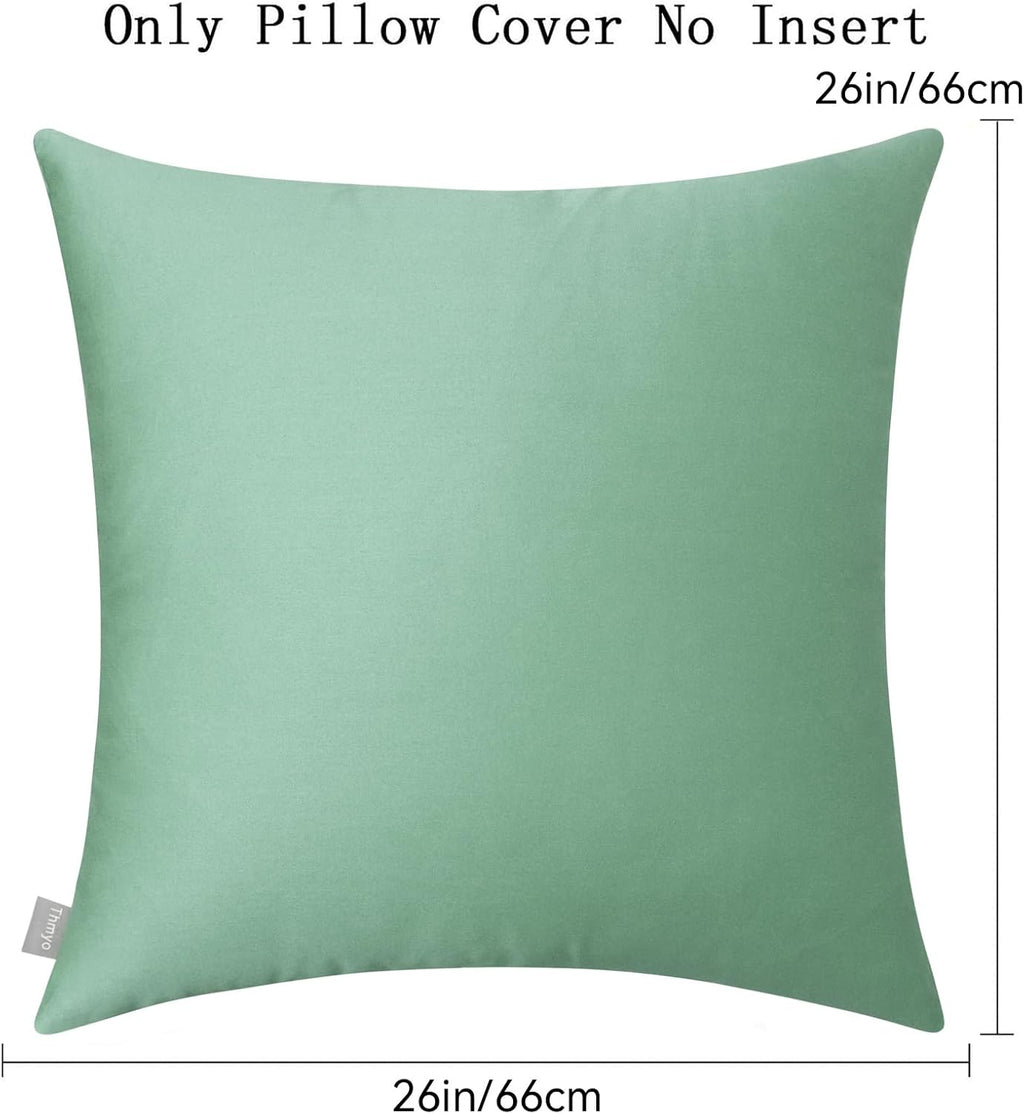 Thmyo 4-Pack 100% Cotton Comfortable Solid Decorative Throw Pillow Case, Square Cushion Cover Pillowcase Sublimation Blank Pillow Covers DI…