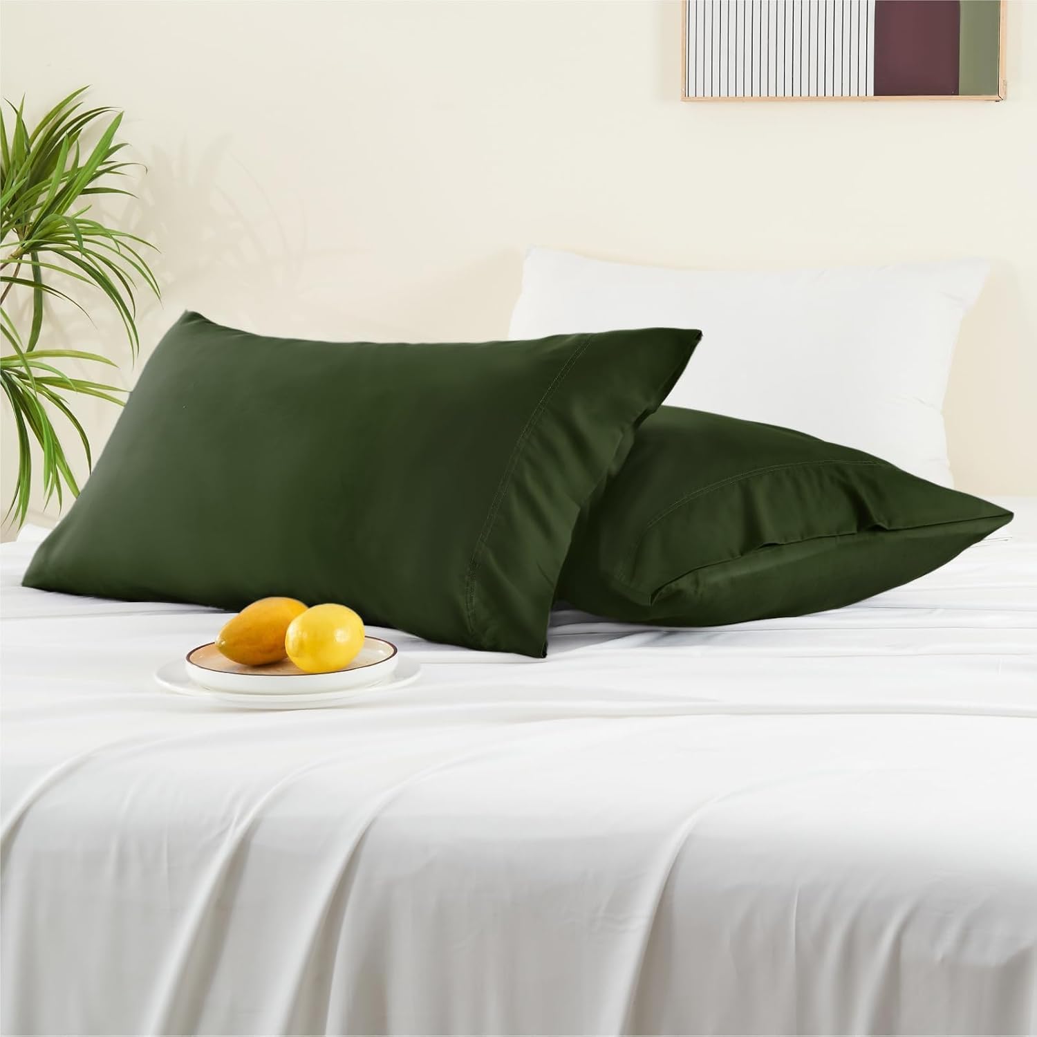 Bedelite King Size Pillow Cases Set of 2, Rayon Derived from Bamboo, Cooling Pillow Cases for Hot Sleepers & Night Sweats, Breathable and S…