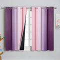 Estelartextiler Pink and Purple Curtains 54 Inch Length 2 panels, Full Light Blocking Ombre Blackout Curtains for Kids Room, Thermal Insula…