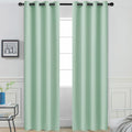 Yakamok Green Curtains 84 Inches Length Blackout Curtain for Bedroom-Light Sage Green Room Darkening Thermal Insulated Grommet Drapes…