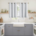 YoungsTex Short Room Darkening Curtains 40 Inches Length for Kitchen Window - Thermal Insulated Drapes with Grommet Privacy for Bathroom Be…