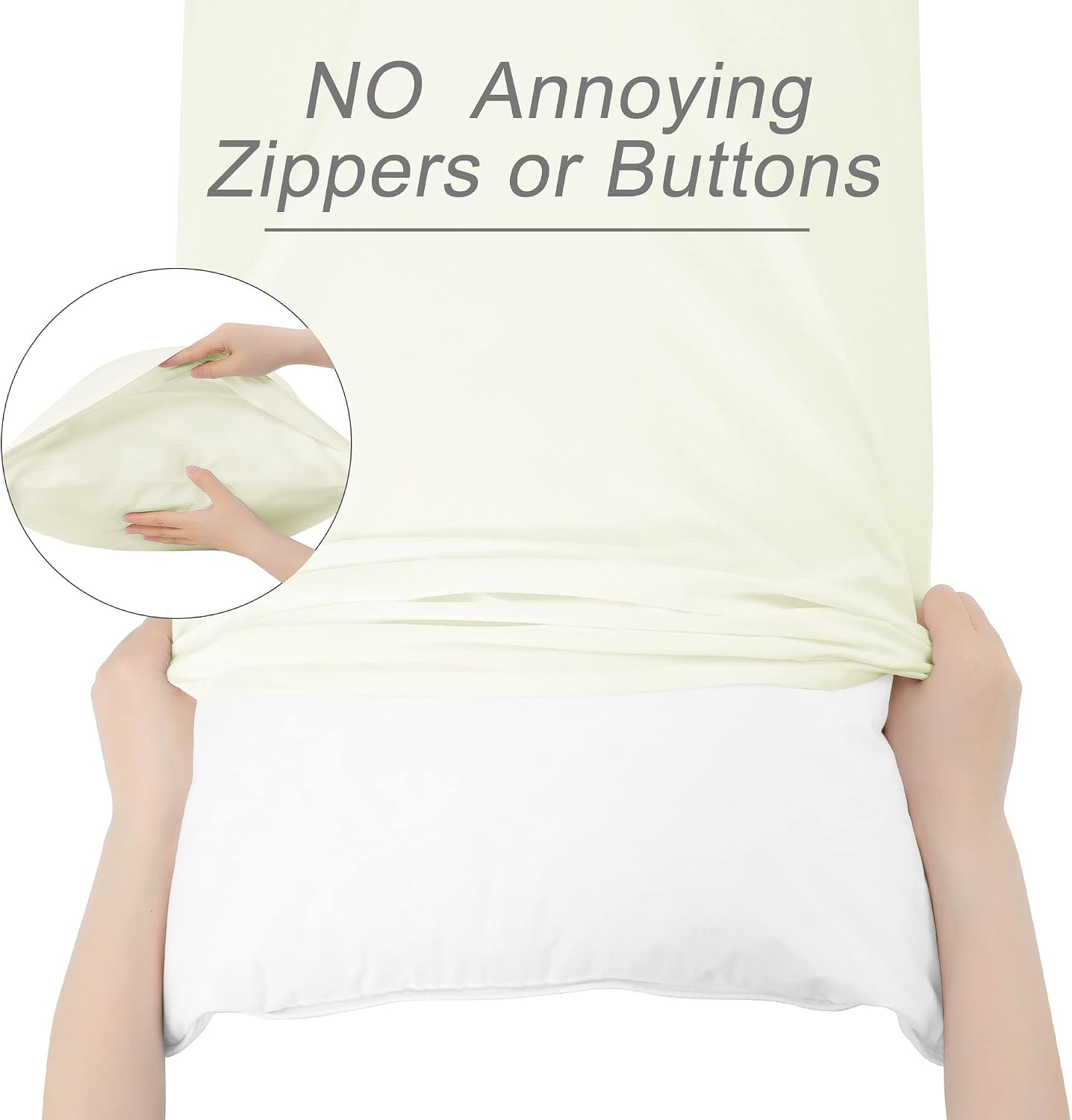 uxcell 100% Microfiber Body Pillow Cover | 1800 Thread Count Pillowcase | Soft Pillow Case with Envelope Closure | 90 GSM Ployester | No Wr…