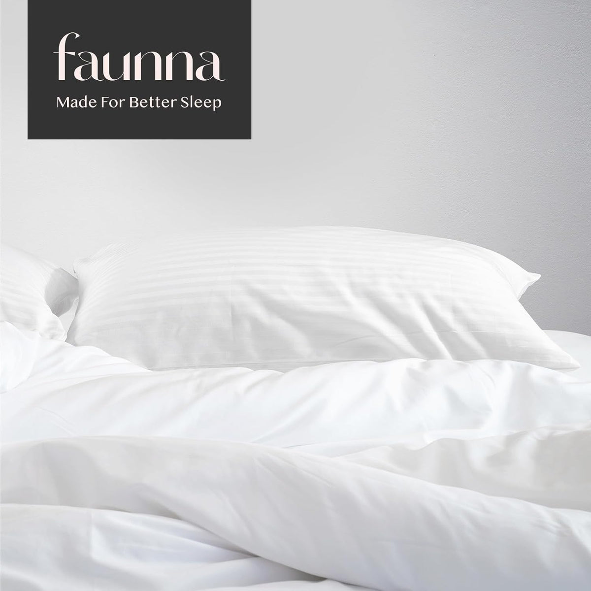 Faunna 600TC 100% Cotton Pillow Protectors, King Size (20x36), 6 Pack, Oeko-TEX Certified, Hotel Grade Pillow Cover with Silent Zipper, Zip…