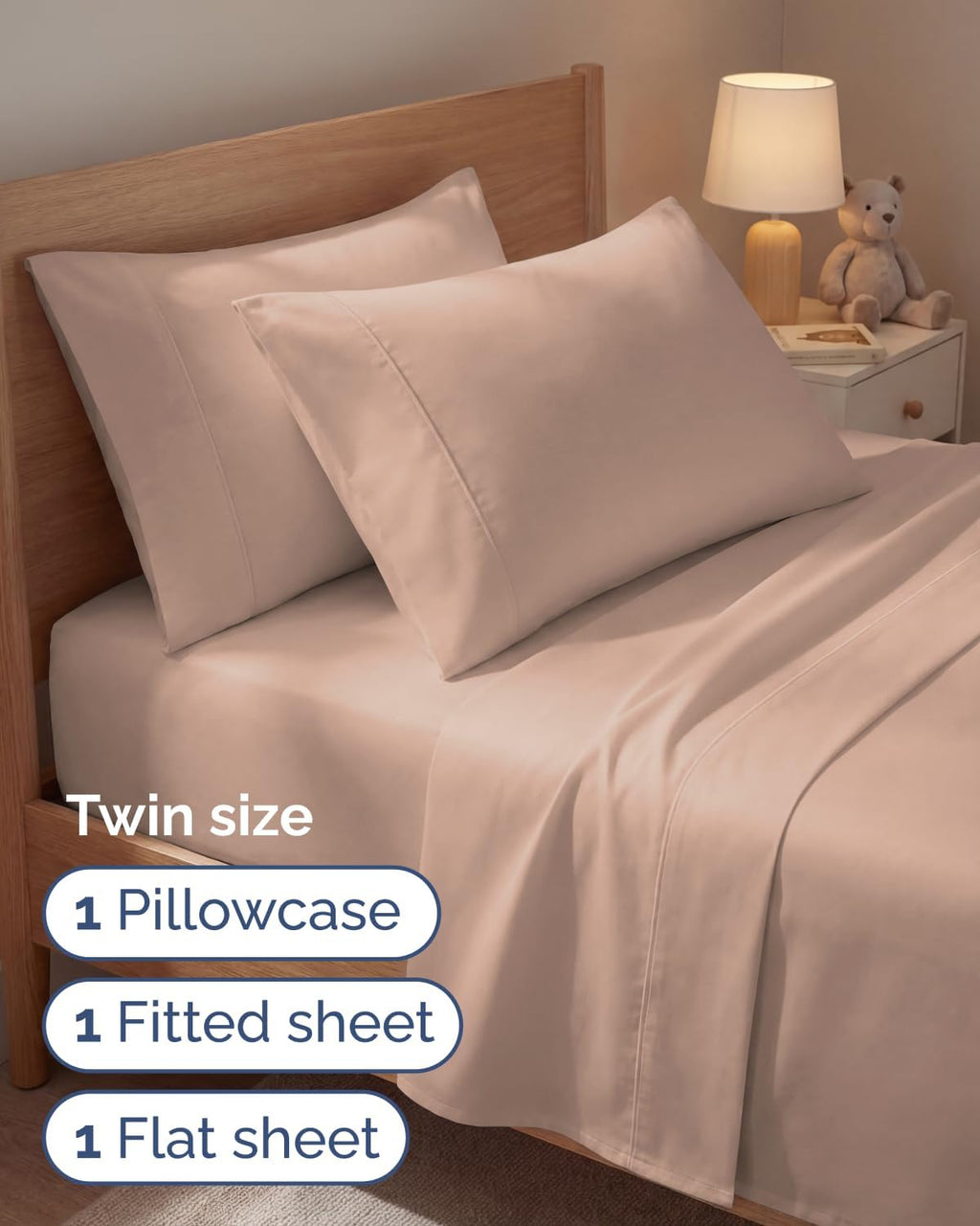 Twin 4 Piece Sheet Set - Comfy, Breathable & Cooling - Soft Hotel Luxury Bedding for Women, Men, Kids, Teens & Children - 1 Flat & 1…