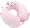 urnexttour Car Pillow for Big Kids Travel Neck Pillows, Foam Neck Support Travelling Pillow with Washable Cotton Pillowcases and Storage…