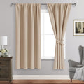 Jiuzhen Blackout Curtains for Bedroom– Thermal Insulated, Noise Reducing Room Darkening Rod Pocket Curtains for Living Room, Set of 2 Panels…
