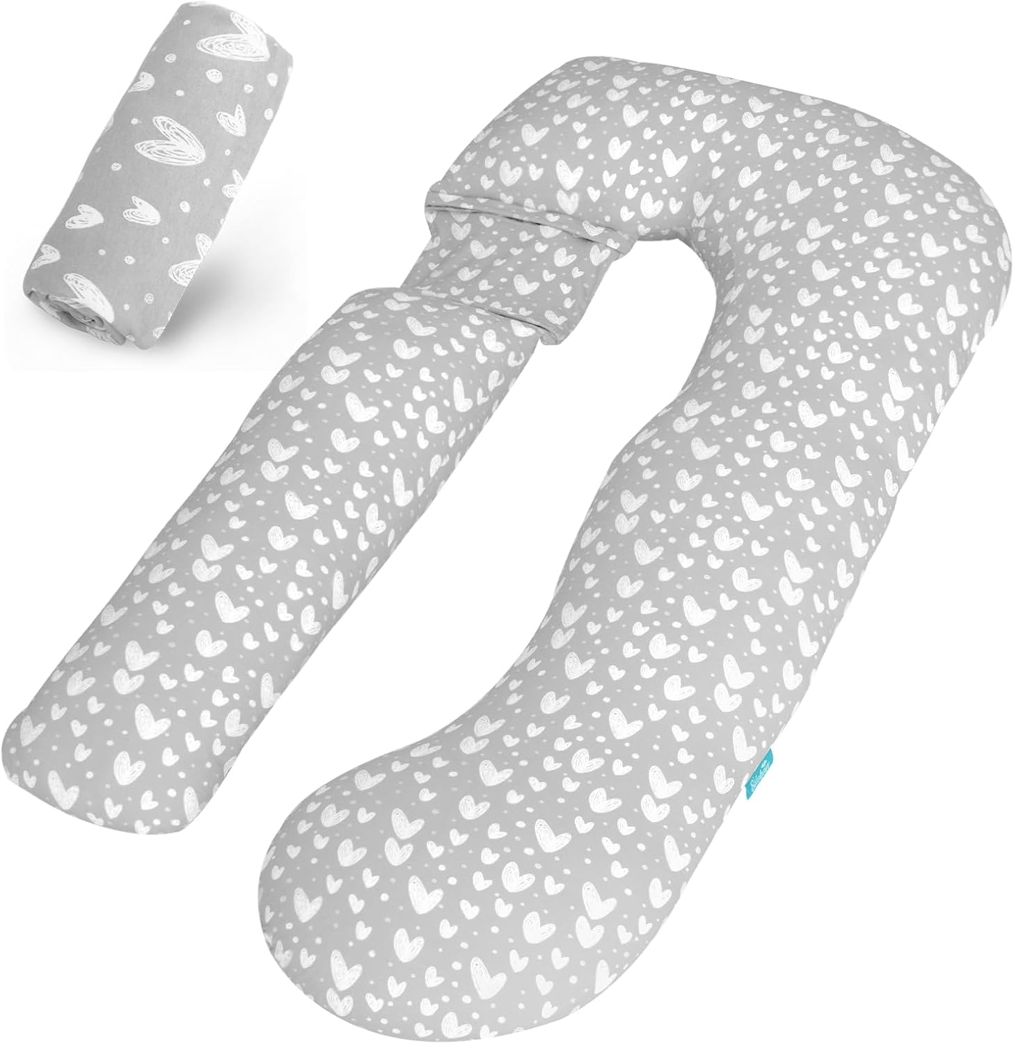 Pregnancy Pillow Cover U-Shaped (ONLY Pillowcase), Super Soft Replacement Cover for Maternity Pillow, Full Body Pregnancy Pillow Case…