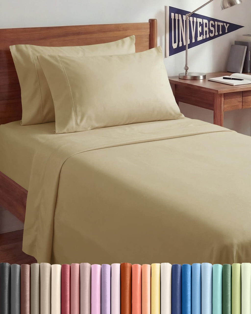 Twin XL 4 Piece Sheet Set - Comfy, Breathable & Cooling - Hotel Luxury Bedding for Women, Men, Kids, Teens and Children - 1 Flat & 1…