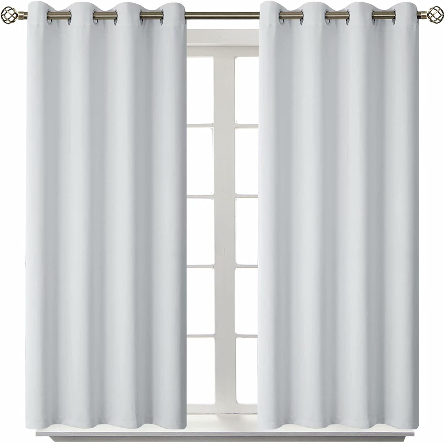 BGment Room Darkening Curtains 54 Inches Long - Grommet Thermal Insulated Drapes Window Treatment Curtains for Bedroom, 2 Panels, 52 x 54 I…