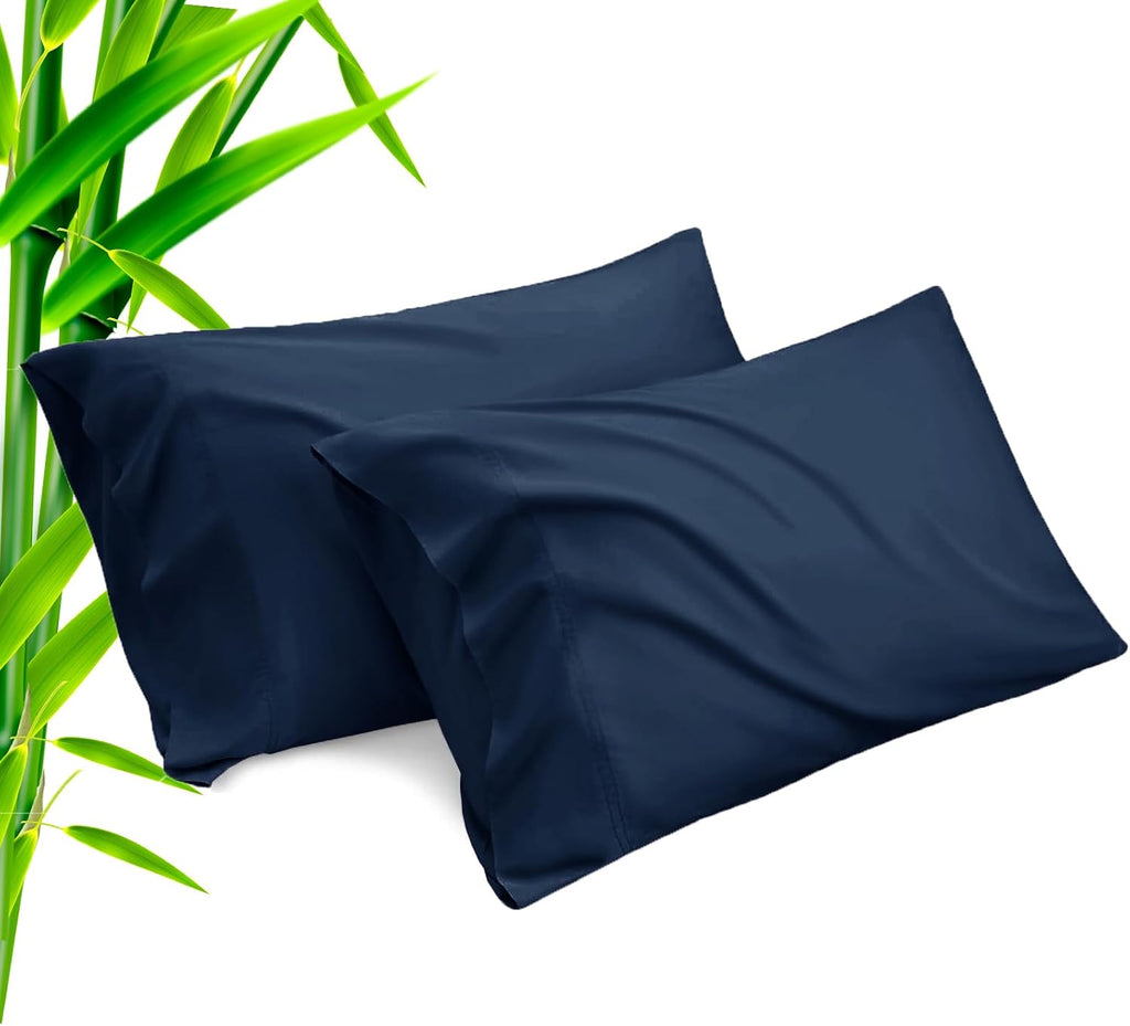 TELUS Pillow Cases Queen Size 2 Pack, Bamboo Rayon Cooling Pillowcases with Envelope Closure, Cool Breathable Pillow Cover for Hot…