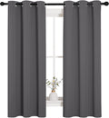 NICETOWN Grey Blackout Curtain Panels for Bedroom, Thermal Insulated Grommet Top Blackout Draperies and Drapes (2 Panels, W34 x L63…