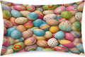 Colorful Easter Egg Abstract Satin Silk Pillowcase for Hair and Skin Pillow Cases Standard Size Soft Silk Pillow Case with Envelope…