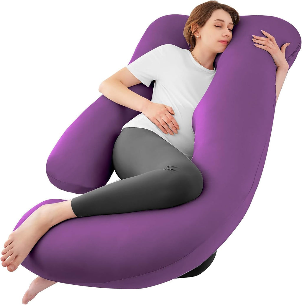 Sasttie Pregnancy Pillows for Sleeping, Jumbo U Shaped Cooling Full Body Pillow with Removable Cover, Pregnant Women Must Haves, Maternity…