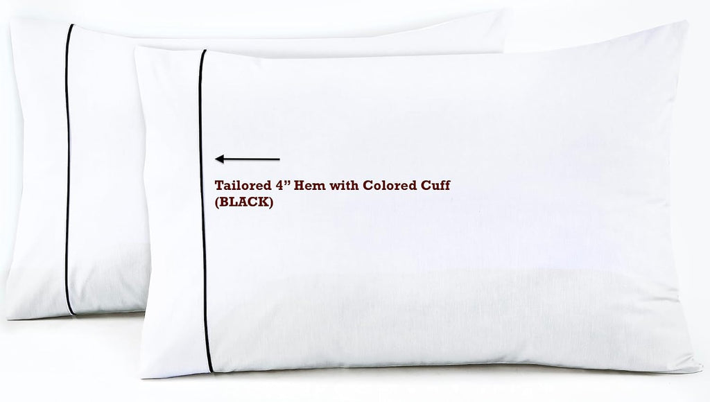 100% Cotton Percale Pillowcases, 6 Pack Pillow Cases, Soft & Breathable Pillow Covers, Light Weight Fabric, Smooth Airy Weave, for Her or…