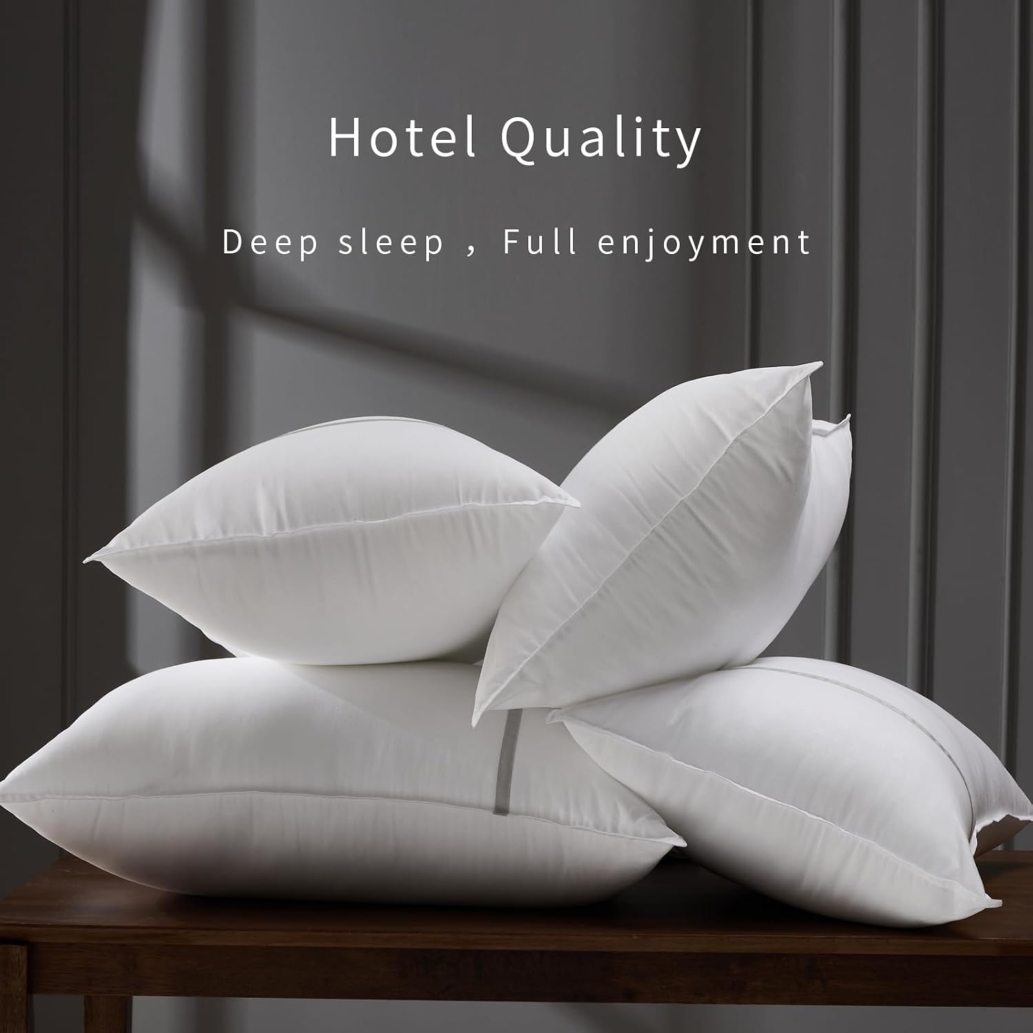 Bed Pillows Standard Size Set of 2, Medium Firm Hotel Pillows for Sleeping, Cooling Pillows for Side & Back Sleepers, Down Alternative…