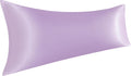 Ntbay Satin Body Pillowcase for Hair and Skin, Luxurious and Silky Pillow case with Envelope Closure, 20x54 Inches, Light Purple 54 Inches