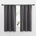 NICETOWN Grey Window Curtains for Bedroom - Home Decoration Thermal Insulated Rod Pocket Blackout Blinds & Drapes for Small Windows…