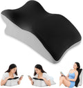 YouBath Reading Prone, Ergonomic Back Support Pillow for Bed Sitting Up Prone Pillow Face Down Sleep, Resting, Relaxing Back, Black Black