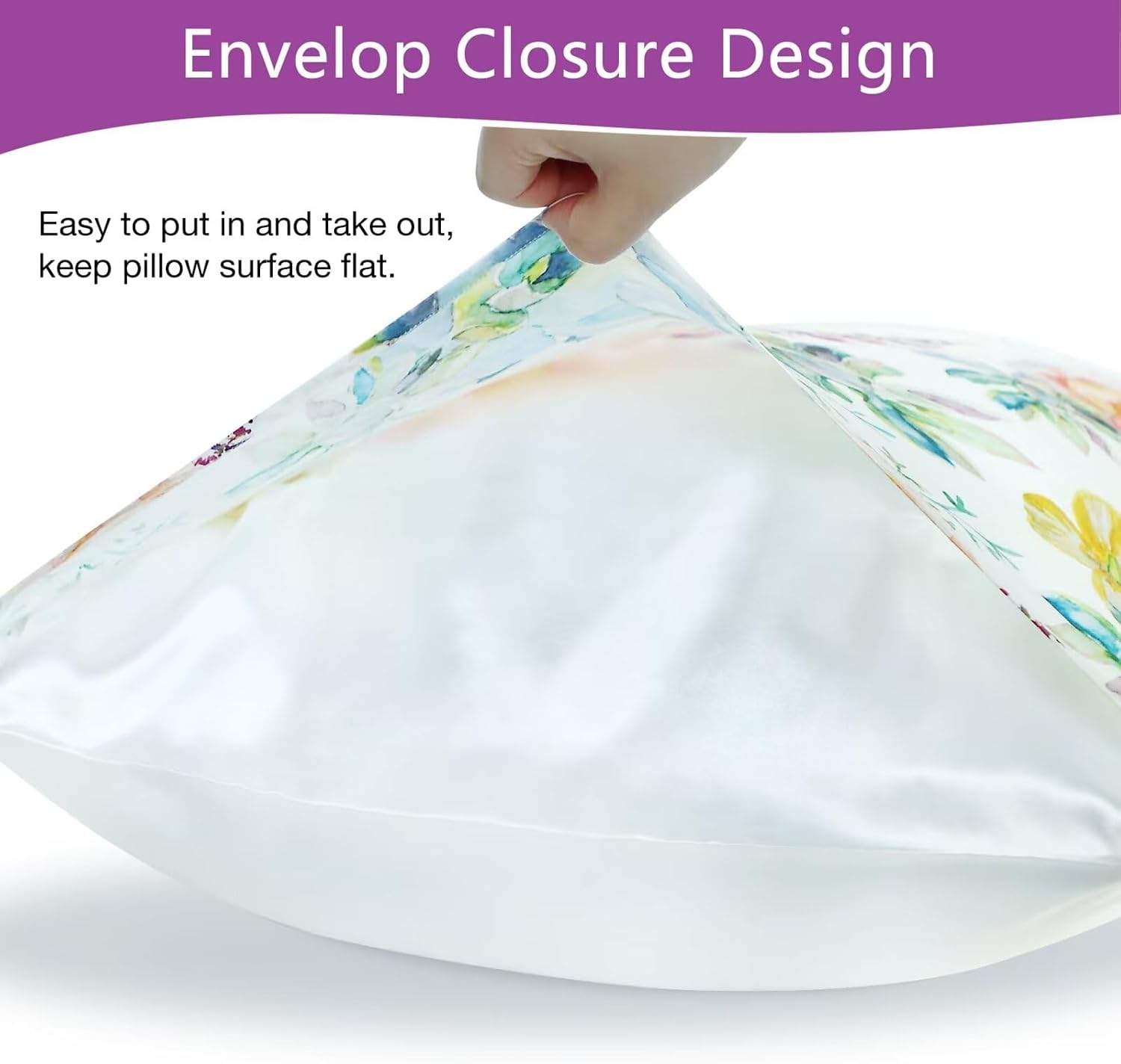 MANSPHIL Pink Blue Floral Silk Pillowcase King, Reversible Satin Pillow Cases for Hair and Skin Envelope Closure, 22 Momme 6A Grade 100%…