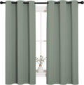 NICETOWN Greyish Green Nursery Essential Thermal Insulated Solid Grommet Top Blackout Short Curtains/Drapes for Son's Room (1 Pair, 42 x…