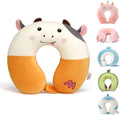 NiuniuDaddy Niuniu Daddy Kids Travel Neck Pillow - Memory Foam Neck and Chin Support for Airplane, Car, Road Trips - Cute Cow Design, Airpl…