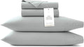 BollBranch BOLL & BRANCH Percale Hemmed Sheet Set - Cooling Breathable Bed Sheets for Hot Sleepers - Twin, Shore - Luxury 100% Organic Cott…