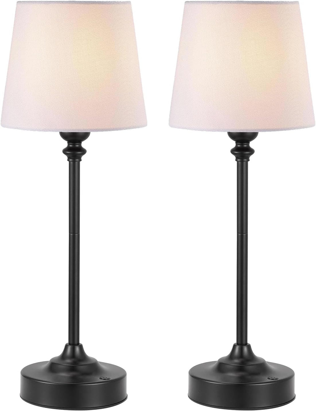 Cordless Table Lamps Rechargeable Set - 2 Pack Black 4000mAH Battery Operated Lamps for Decor, 3000K Stepless Dimming Touch Control…