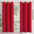 YoungsTex Red Blackout Curtains for Short Window 45 Inches Length - Thermal Insulated with Grommet Room Darkening Drapes for Kitchen Bedroo…