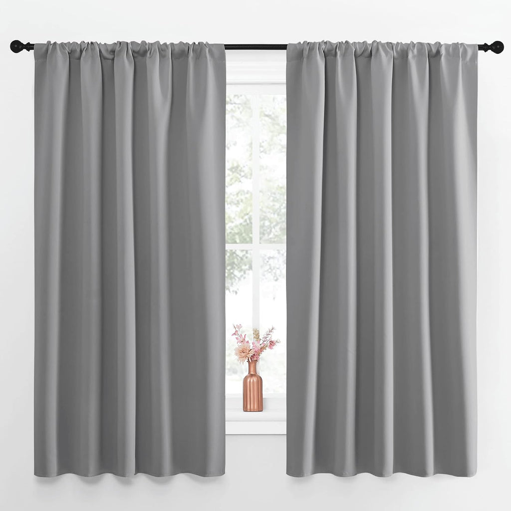 NICETOWN Blackout Curtain Panels for Window - Energy Efficient & Noise Reducing Thermal Insulated Rod Pocket Blackout Drapes/Draperies…