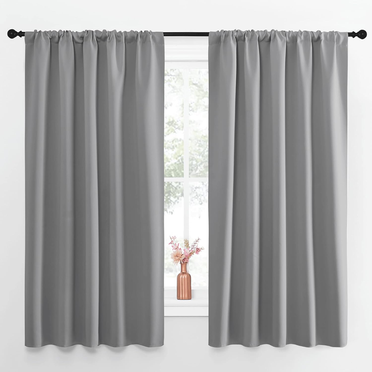 NICETOWN Blackout Curtain Panels for Window - Energy Efficient & Noise Reducing Thermal Insulated Rod Pocket Blackout Drapes/Draperies…