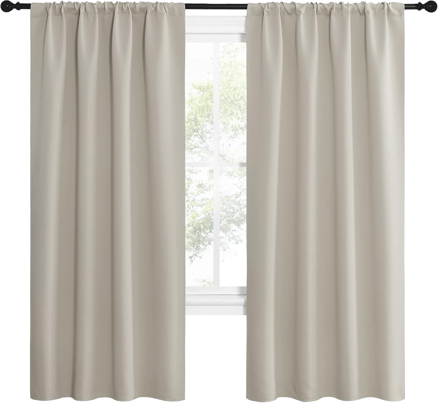 Nicetown Blackout Curtains for Living Curtains, Room Darkening Window Curtain Panels, easy maintenance Solid Thermal Insulated…