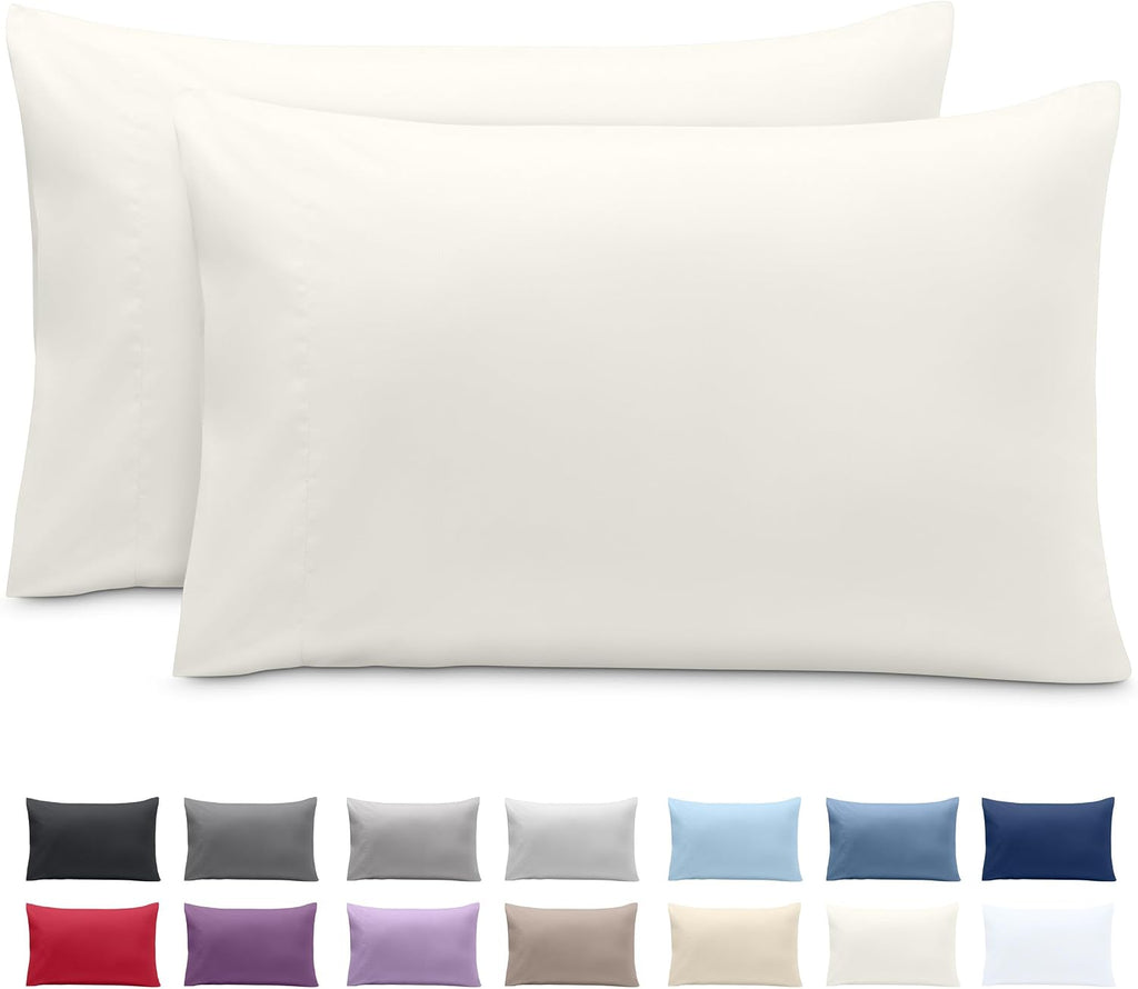 BareHome Bare Home Microfiber Pillow Cases - King 20x40 - Cooling Pillowcases - Double Brushed - easy maintenance - Envelope Closure…