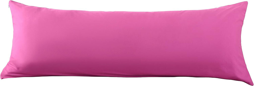 Evolive Ultra Soft Microfiber Body Pillow Cover/Pillowcases 21"x54" with Hidden Zipper Closure (21"x54" Body Pillow Cover, Fuchisa Red)