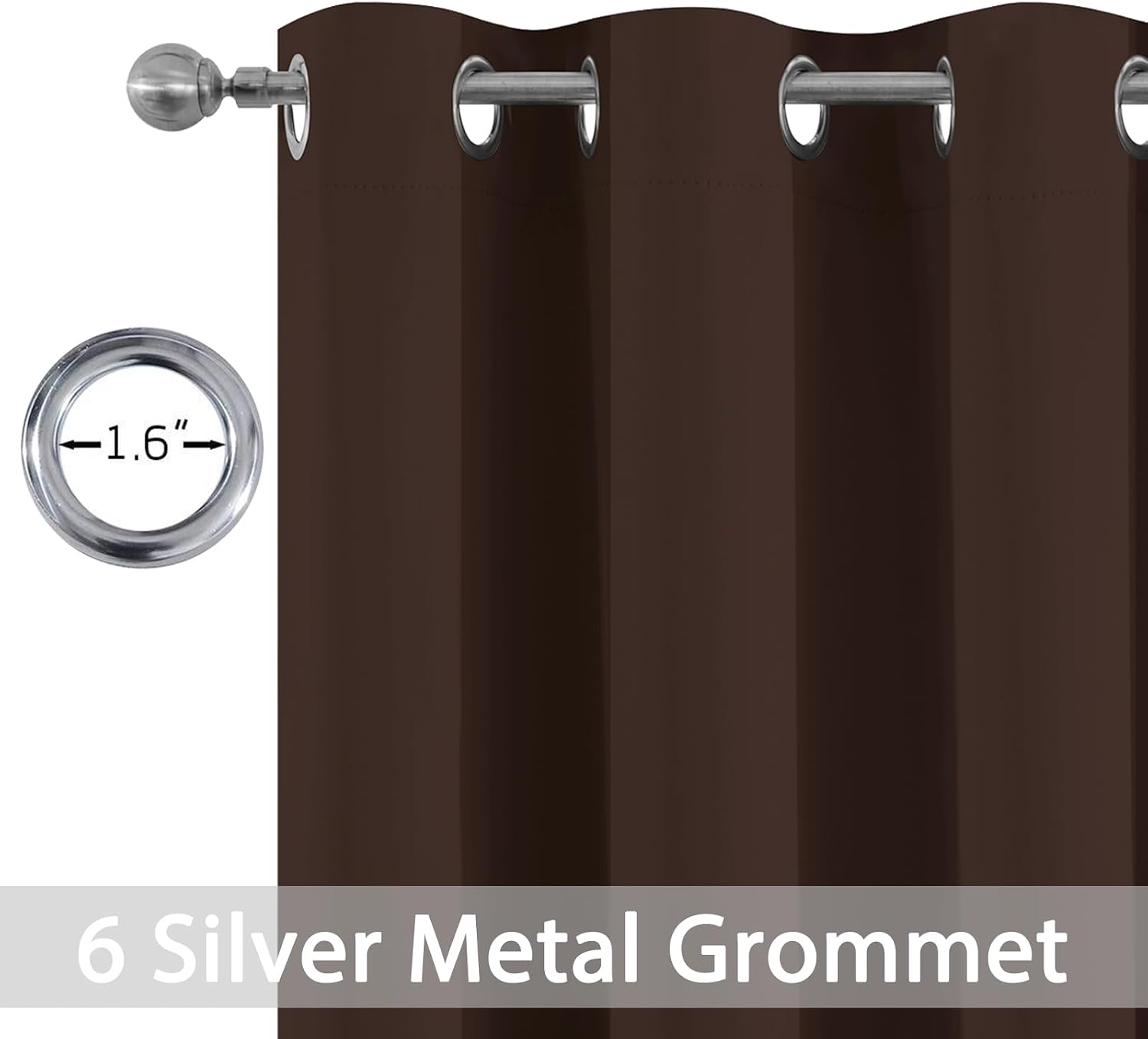 Yakamok Blackout Curtains Room Darkening Thermal Insulated Window Panels, Solid Grommet Top Drapes for Bedroom/Living Room(42Wx84L…