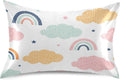 YETTASBIN Cartoon Rainbow Satin Pillowcase, Soft Breathable Silk Pillow Case with Envelope Closure for Hair and Skin, Standard Size 26 x…