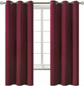 BGment Christmas Red Blackout Curtains for Bedroom - Grommet Thermal Insulated Room Darkening Curtains for Living Room, Set of 2 Curtain Pa…