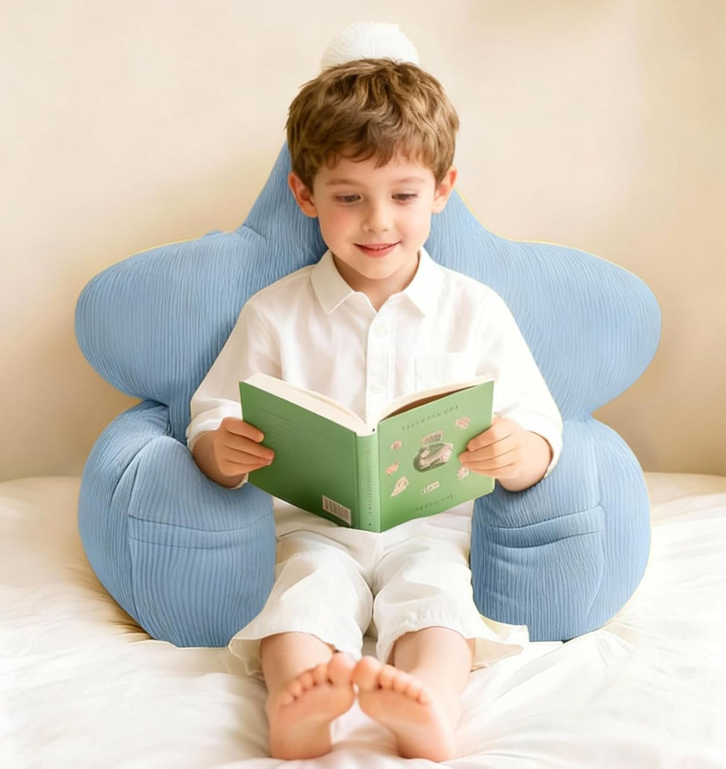 Ceanlex Reading Pillows for Sitting in Bed, Corduroy Back Pillow Bed Sitting Up, Cute Star Shape Back-Rest Support Cushion for Sit Up on Co…