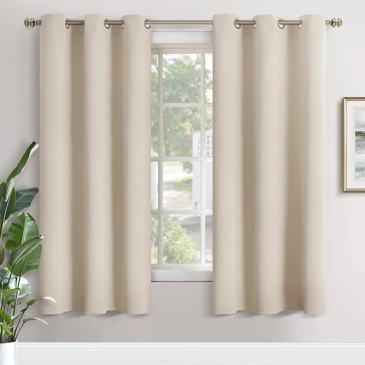 YoungsTex Blackout Curtains for Bedroom 72 Inches Length - Grommmet Room Darkening Curtains Thermal Insulated Window Drapes for Living Room…
