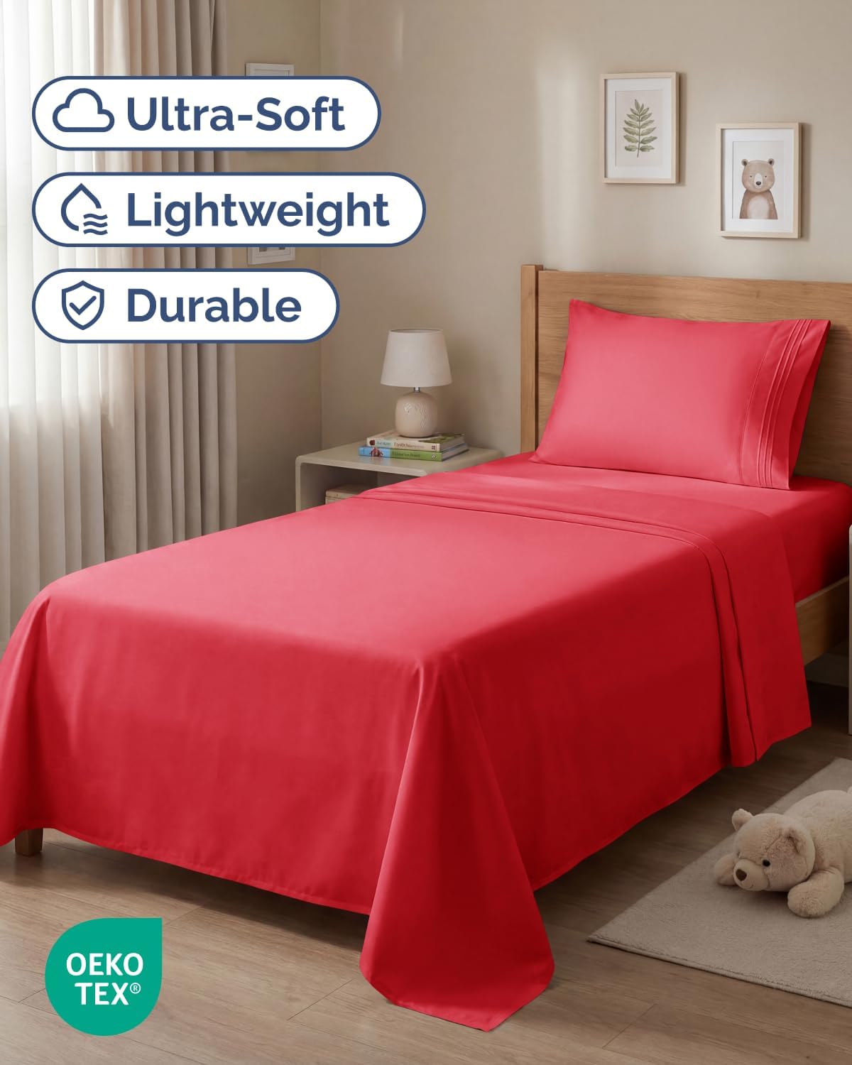 Twin Size 3 Piece Sheet Set - Comfy Breathable & Cooling Sheets - Hotel Luxury Bed Sheets for Women & Men - Deep Pockets, Easy-Fit, Extra…