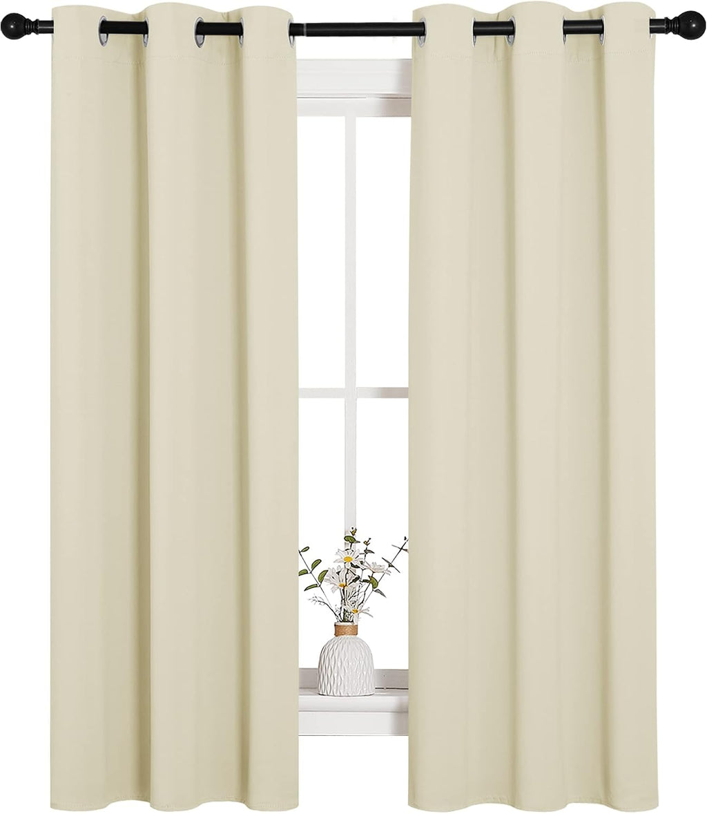 NICETOWN Kitchen Curtains, Short Curtains for Bedroom Windows, Thermal Insulated Room Darkening Curtain Panels for Girls Room, Cafe…