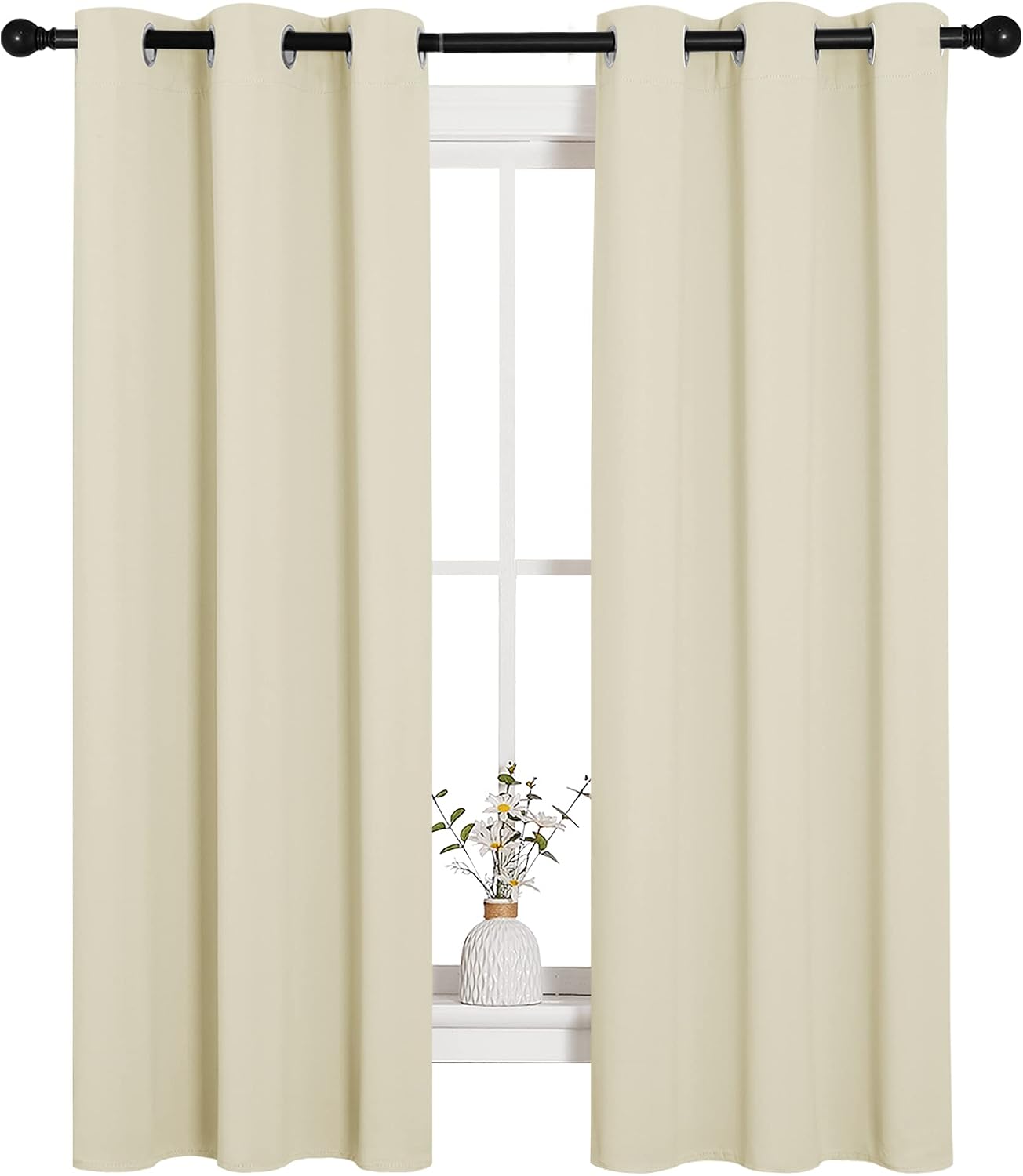 NICETOWN Kitchen Curtains, Short Curtains for Bedroom Windows, Thermal Insulated Room Darkening Curtain Panels for Girls Room, Cafe…